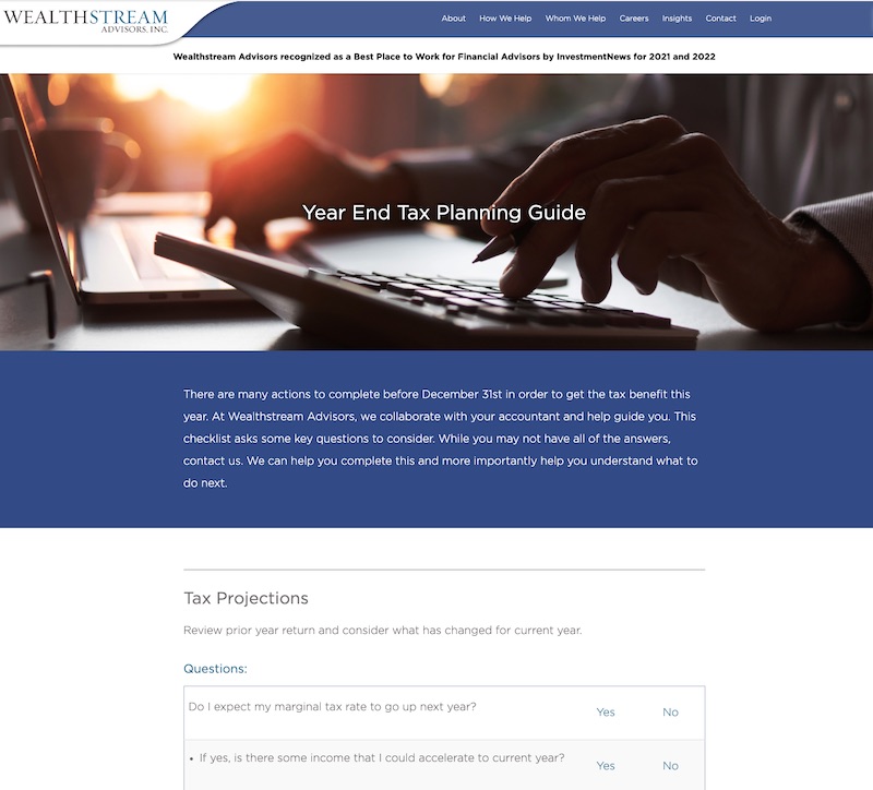 Cover image of Wealthstream Year End Tax Guide Cover image of Wealthstream Year End Tax Guide